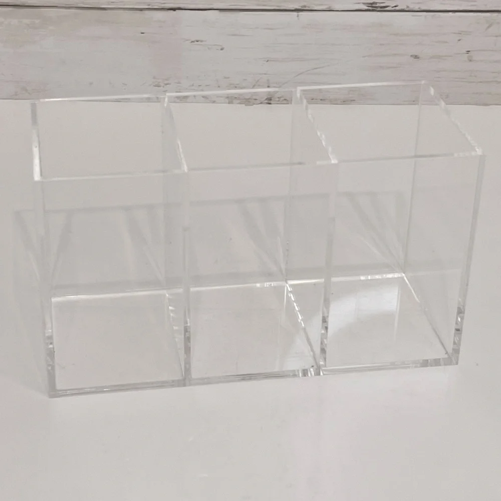 Clear Acrylic 3 Compartment Organizer PRICE FIRM